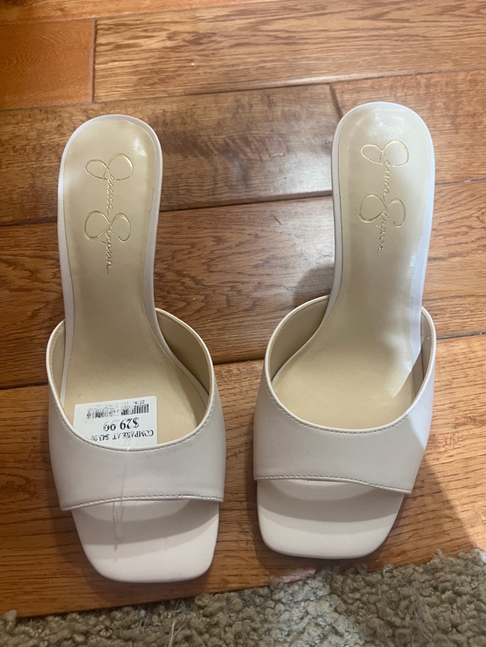 Jessica Simpson Ivory Slide Mules